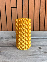 Afbeelding in Gallery-weergave laden, Cilindervaas 26cm 3D geprinte vaas geel