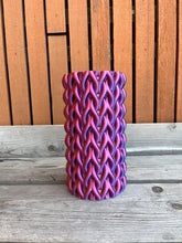 Afbeelding in Gallery-weergave laden, Cilindervaas 26cm 3D geprinte vaas kameleon paars