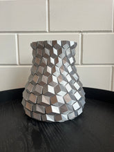 Afbeelding in Gallery-weergave laden, Geovaas 32cm 3D geprinte vaas Zilver