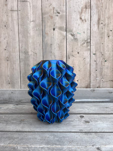 Lelievaas 33cm 3D geprinte vaas roze, groen, blauw