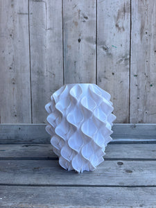 Lelievaas 33cm 3D geprinte vaas wit