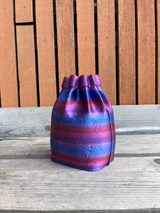 Tas vaas 3D Geprinte Bloem Tas Vaas gestreept paars S