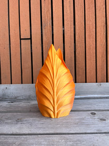 Tropenvaas 3D geprinte vaas kameleon oranje L