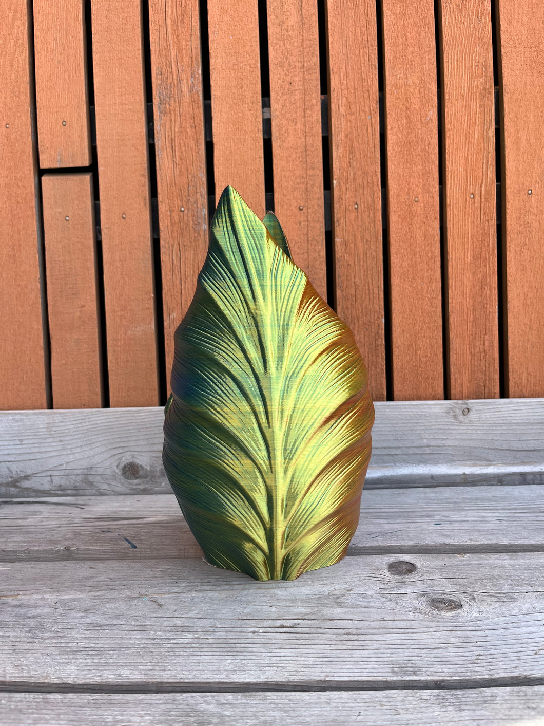 Tropenvaas 3D geprinte vaas kameleon groen L