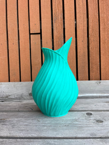 Bladvaas 3D geprinte vaas mintgroen L