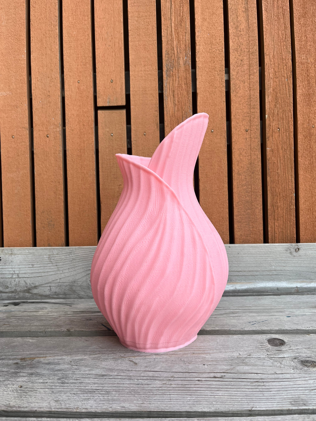 Bladvaas 3D geprinte vaas roze L