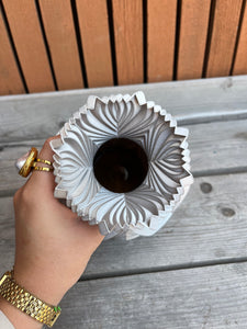 Retrovaas 3D geprinte vaas zilver L