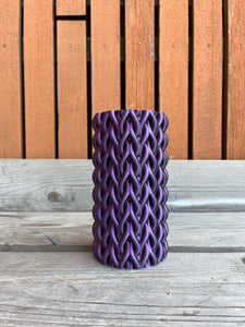 Cilindervaas 3D geprinte vaas kameleon paars donker L
