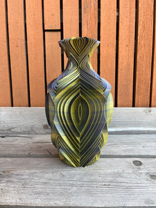 Retrovaas 3D geprinte vaas Kameleon grijs L