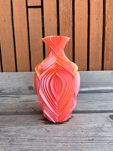 Retrovaas 3D geprinte vaas Kameleon oranje L