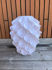 Lelievaas 50cm 3D geprinte vaas marmerwit