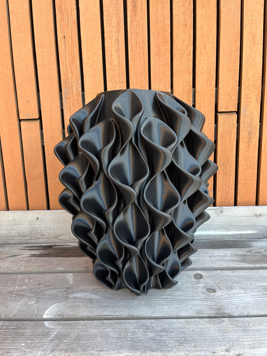 Lelievaas 50cm 3D geprinte vaas zwart