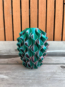 Lelievaas 33cm 3D geprinte vaas Kameleon oceaan