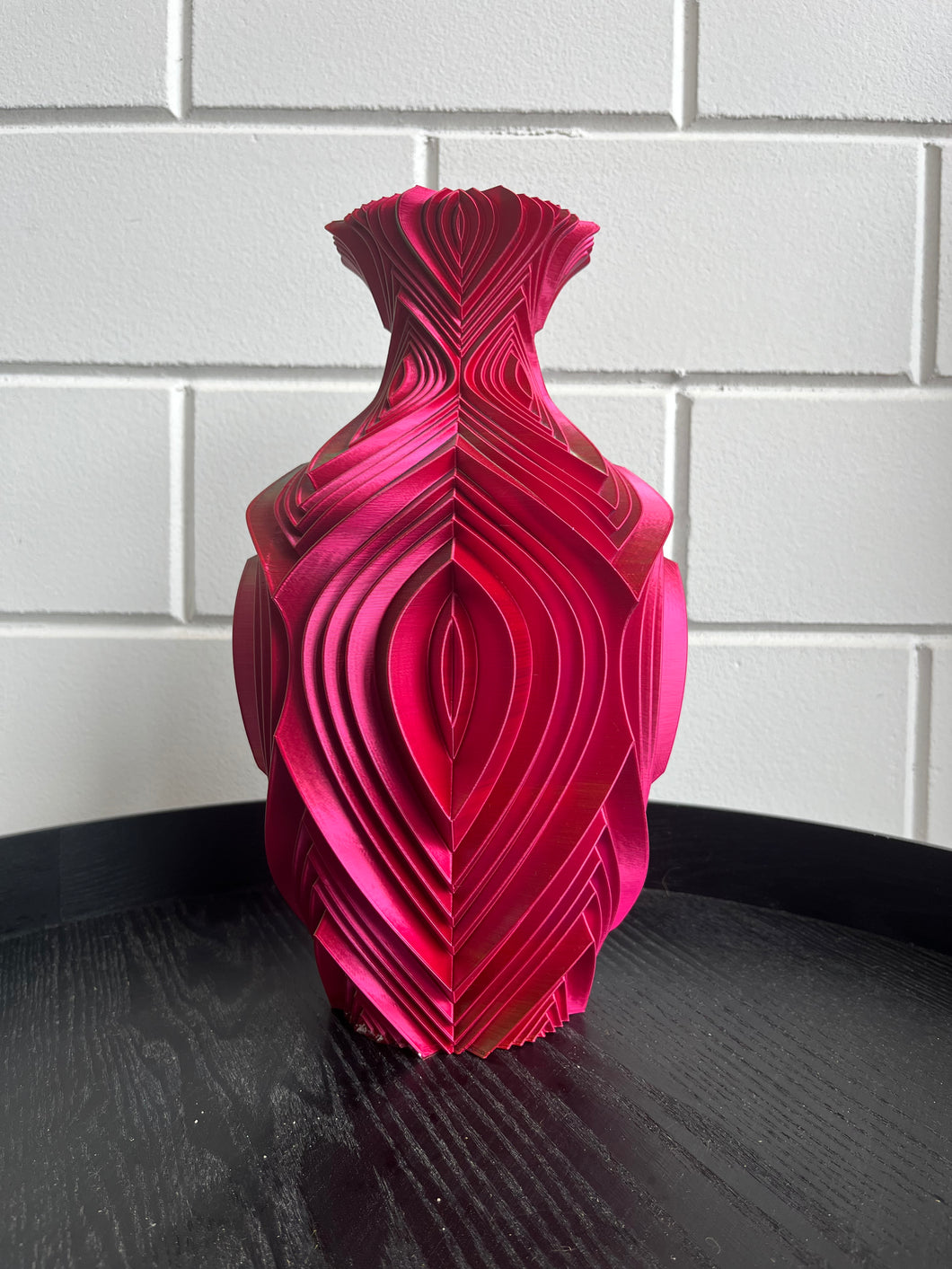 Retrovaas 32cm 3D geprinte vaas Kameleon Blauw Roze