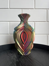 Afbeelding in Gallery-weergave laden, Retrovaas 32cm 3D geprinte vaas Kameleon Blauw Roze
