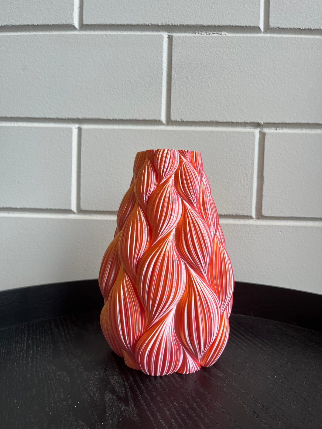 Cacaovaas 26cm 3D geprinte vaas kameleon Roze