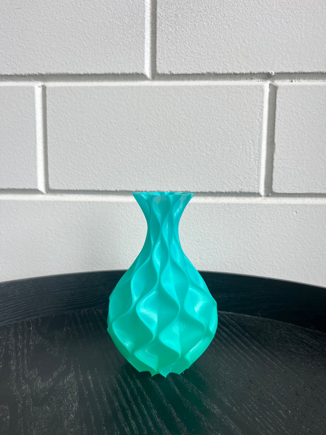 Golfvaas 17cm 3D geprinte vaas Mintgroen