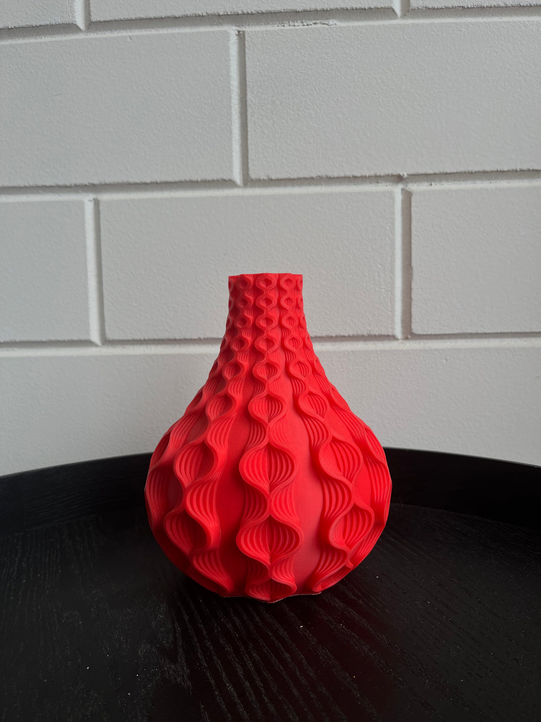 Rondovaas 20cm 3D geprinte vaas Rood