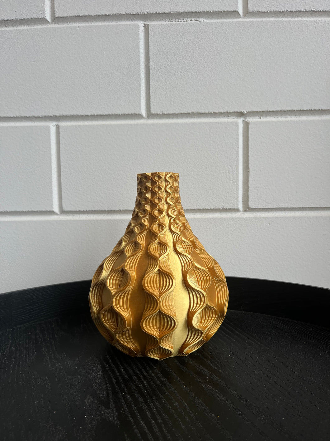 Rondovaas 20cm 3D geprinte vaas Goud