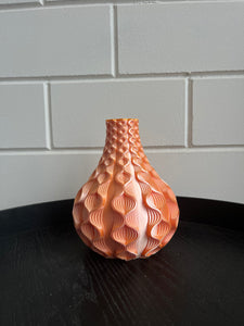 Rondovaas 20cm 3D geprinte vaas Kameleon Oranje
