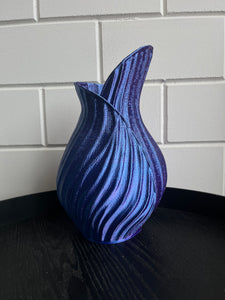 Bladvaas 32cm 3D geprinte vaas Kameleon Paars